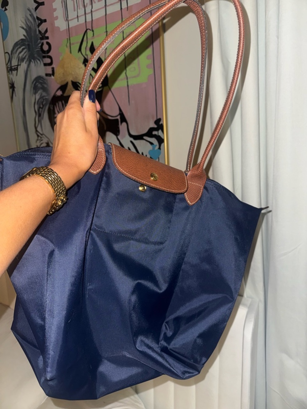 longchamp navy bag